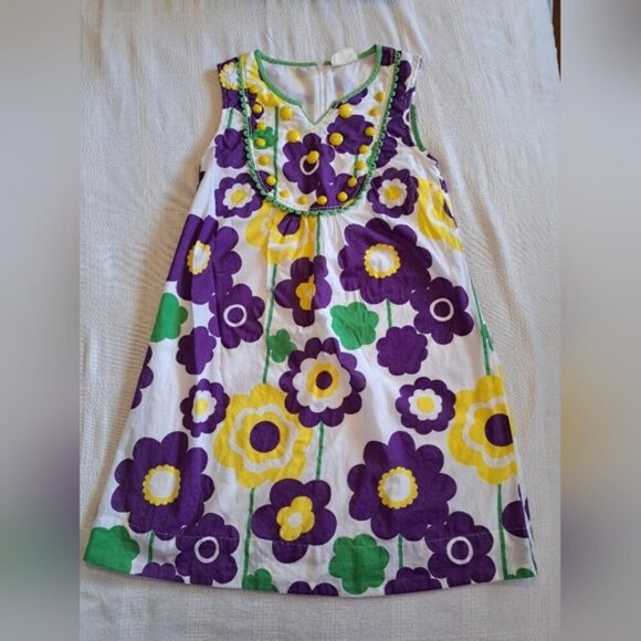 Mini Boden girls 11-12 years floral sleeveless dress, fully lined EUC - Picture 1 of 4